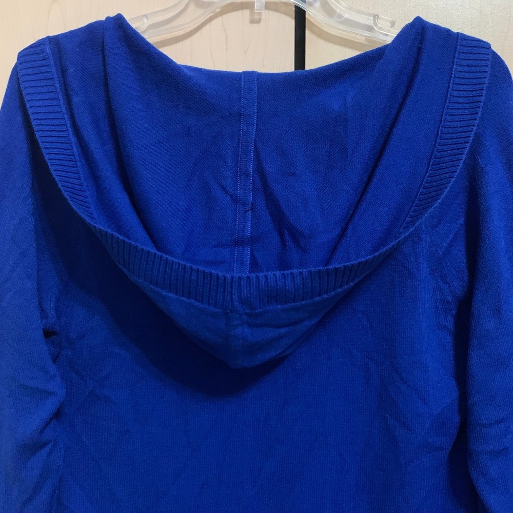 NWT New York &‎ Company Women's Pullover Hooded Knit Tunic Sweater Royal Blue S - Picture 8 of 12